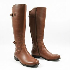 NATURALIZER Jamison Leather Knee-High Riding Boot Side Zip Women's Size 7.5